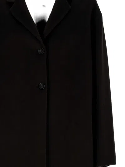 Emma E Gaia Buttoned Coat In Black