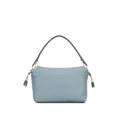 Fendi Mamma Baguette Medium Leather Shoulder Bag In Blue