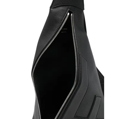 Fendi Cono Large Vitcher One Strap Triangular Backpack In Black