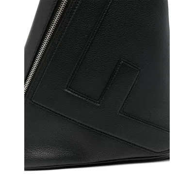 Fendi Cono Large Vitcher One Strap Triangular Backpack In Black