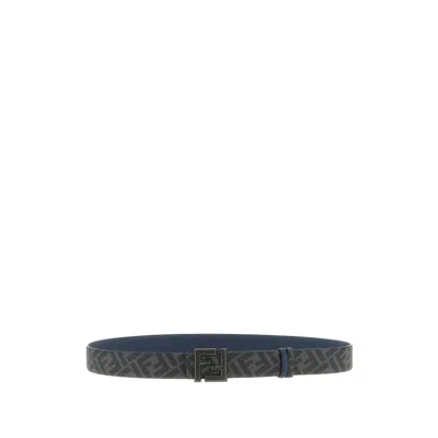Fendi Reversible Metal-buckle Belt In Blue