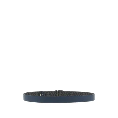 Fendi Reversible Metal-buckle Belt In Blue