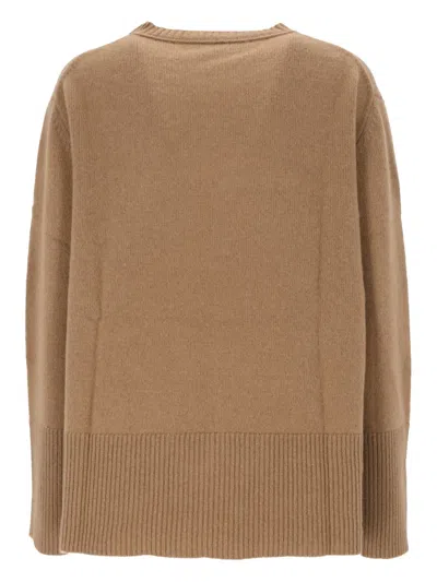 Hemisphere Crew-neck Sweater In Brown