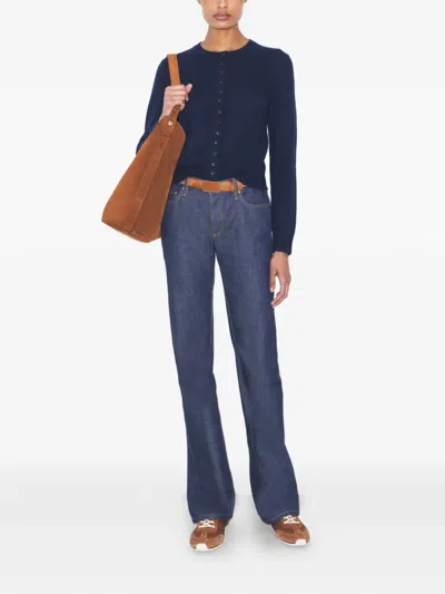 Tory Burch Buttoned Cardigan In Blue