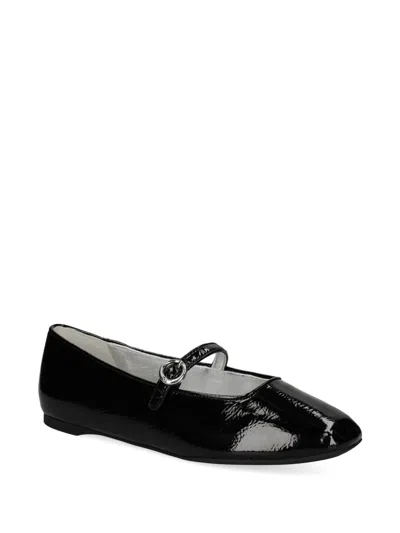 Kate Spade Halo Buckle-strap Ballet Flats In Black