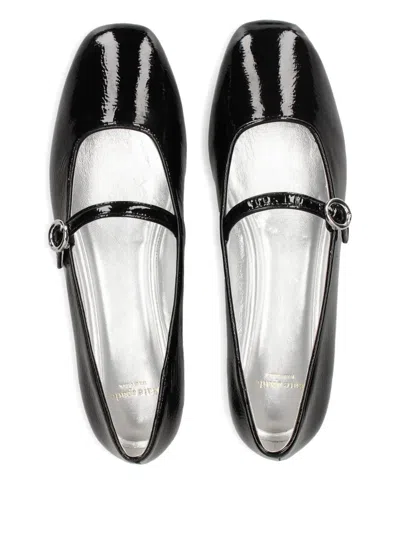 Kate Spade Halo Buckle-strap Ballet Flats In Black