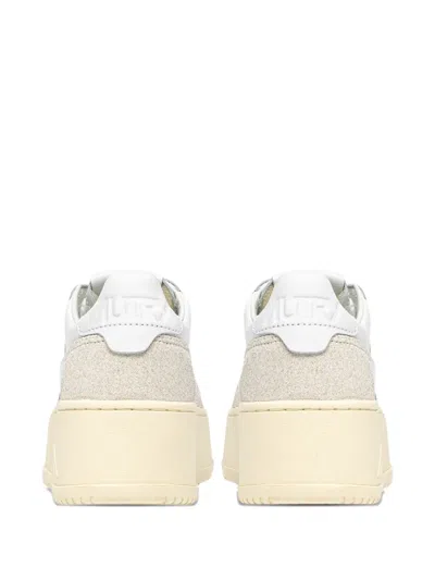 Autry Platform Panelled Sneakers In White