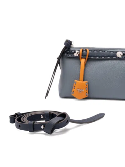 Fendi Women By The Way Mini Leather Handbag In Blue
