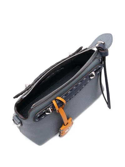 Fendi Women By The Way Mini Leather Handbag In Blue