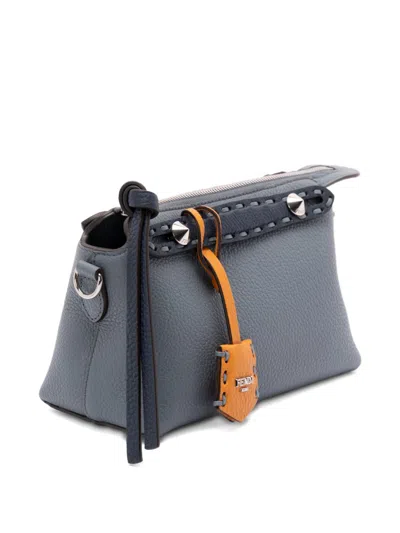 Fendi Women By The Way Mini Leather Handbag In Blue
