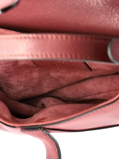 Pre-owned Dior Saddle Handbag Leather Mini Shoulder Bag In Pink