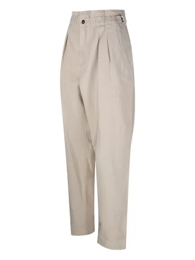 Isabel Marant Étoile Button-detail Casual Trousers In Neutral