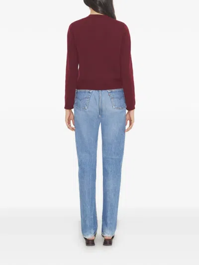 Tory Burch Kendra Pockets Button Cardigan In Red