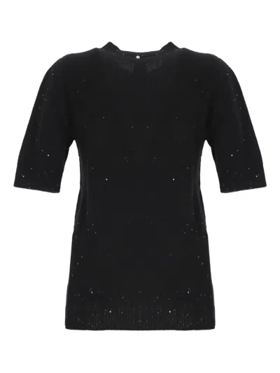 Lorena Antoniazzi Sequin-embellishment Sweater In Black