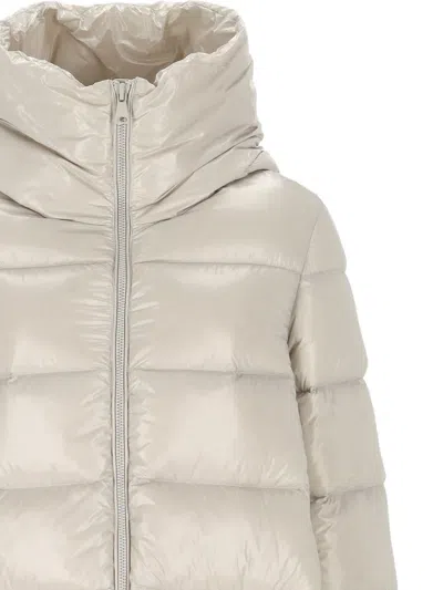 Emma E Gaia Hooded Puffer Jacket In White