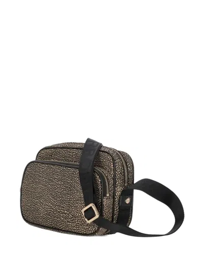 Borbonese Printed Shoulder Bag In Neutral