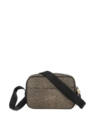 Borbonese Printed Shoulder Bag In Neutral