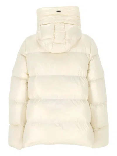 Emma E Gaia Full-zip Hooded Jacket In Neutral