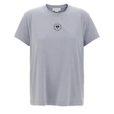 Stella Mccartney Lovestruck Logo Cotton T-shirt In Blue