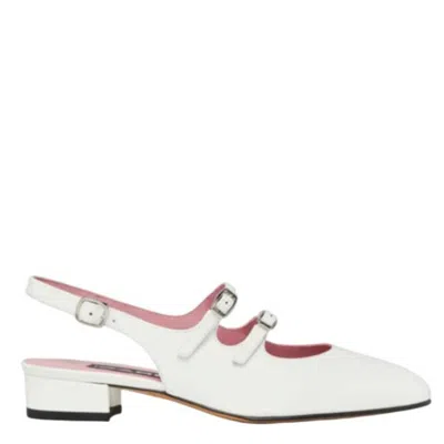 Carel Paris Peche Slingback Mary Janes In White