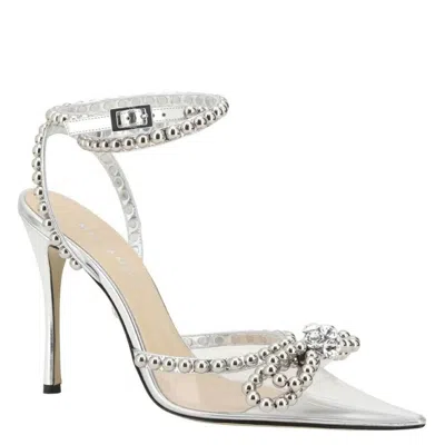 Mach&mach Mach & Mach Double Bow Embellished Pumps In Silver