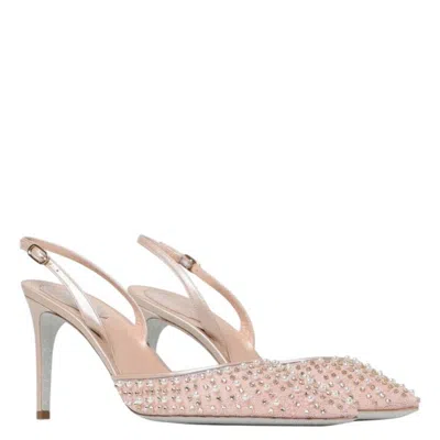 René Caovilla Rene Caovilla Aretha 80 Slingback Pumps In Neutral