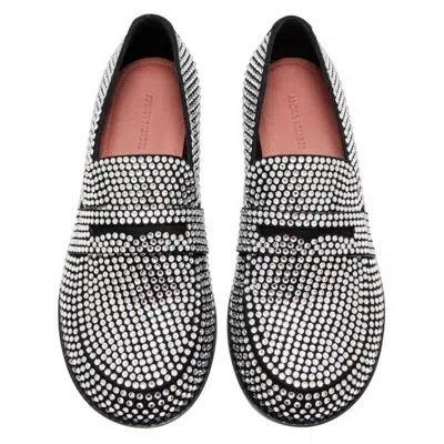 Amina Muaddi Tilda Crystal Loafers In Multi