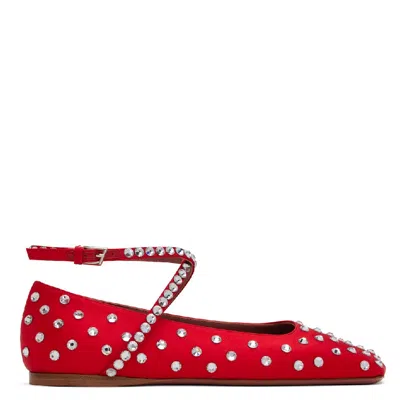 Amina Muaddi Ane Crystal Embellished Ballerina Flats In Multi