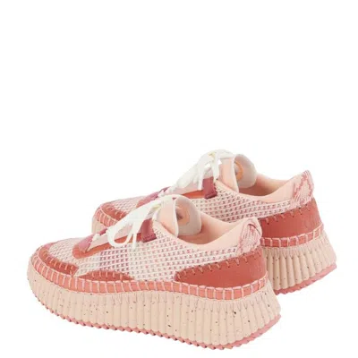 Chloé Chloe Multicolor Nama Sneakers In Pink