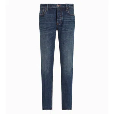 Emporio Armani J75 Slim-fit Selvedge Denim Jeans In Blue