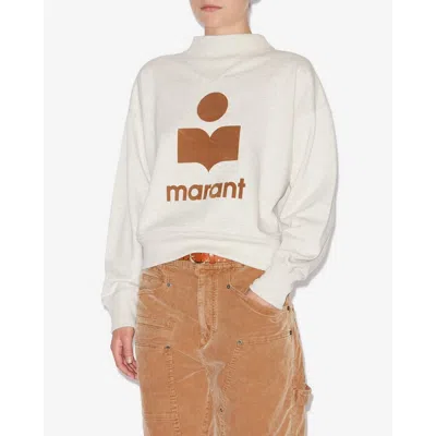 Isabel Marant Étoile Isabel Marant Etoile Moby Cotton Logo Sweatshirt In White