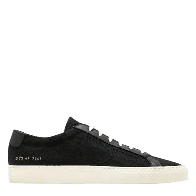 Common Projects Mens Black White Achilles Low Number-print Suede Low-top Trainers In Black
