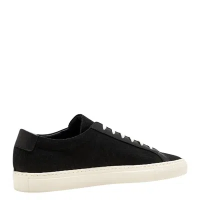 Common Projects Mens Black White Achilles Low Number-print Suede Low-top Trainers In Black