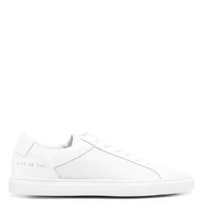 Common Projects Retro Mesh Leather Sneakers In White