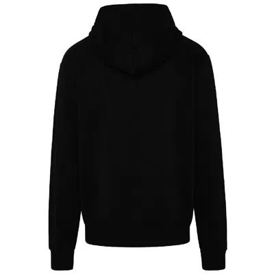 Balmain Logo Printed Drawstring Hoodie In Black