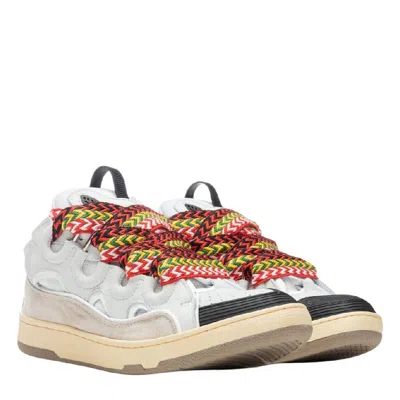 Lanvin Leather Sneakers With Unique Lacing System In Multi