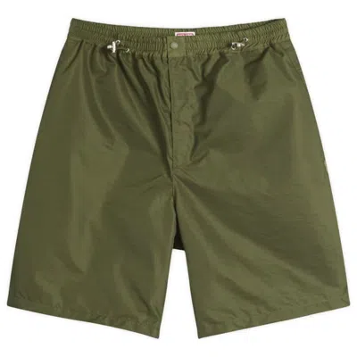 Kenzo Adjustable Waist Drawstring Shorts In Green