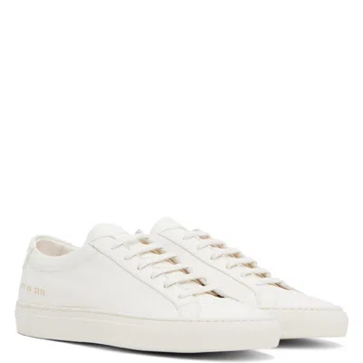 Common Projects Suede Lace-up Achilles Sneakers In White