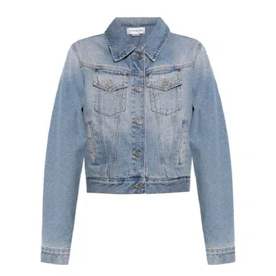 Victoria Beckham Cotton Denim Jacket In Blue