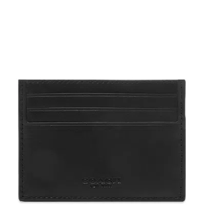 Coach Signature Jacquard Card Case In Black