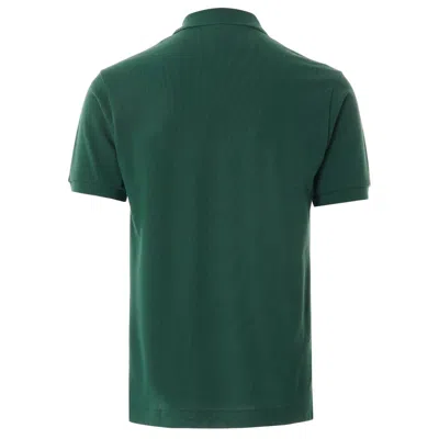 Lacoste Stretch Pique Short-sleeve Slim Fit Polo Shirt In Green