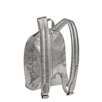 Coach Hall 22 Metallic Backpack In Silver