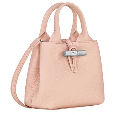 Longchamp Le Roseau Xs Top Handle Leather Bag In Pink