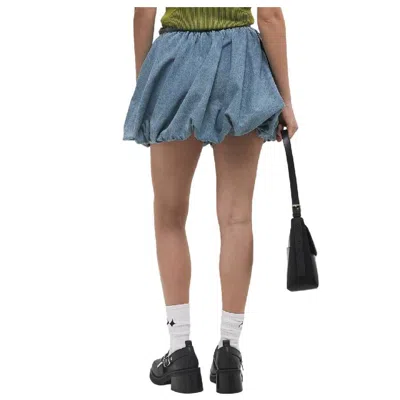 Rotate Birger Christensen Rotate Cotton Denim Balloon Skirt In Multi