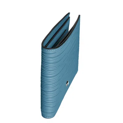 Montblanc Leather Wallet In Blue