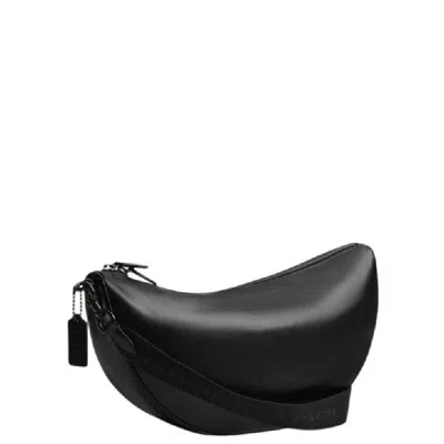 Coach Hall 45 Soft Sling Leather Belt Bag In Black