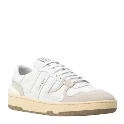 Lanvin Low Top Leather Sneakers In White