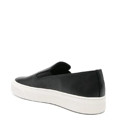 Common Projects Perforated Leather Sneakers In Black