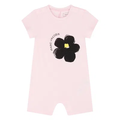Marc Jacobs Little  Daisy Print Cotton Romper In Multi