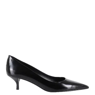 Stuart Weitzman Power 50 Leather Pumps In Black